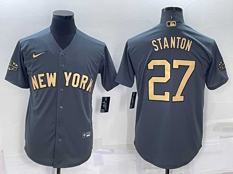 New York Yankees #27 Giancarlo Stanton Grey 2022 All Star Stitched Cool Base Nike Jersey,We sell and wholesale New York Yankees #27 Giancarlo Stanton Grey 2022 All Star Stitched Cool Base Nike Jersey on line form chian!